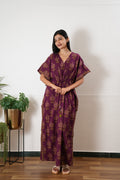 Magenta pomegranate cotton kaftan