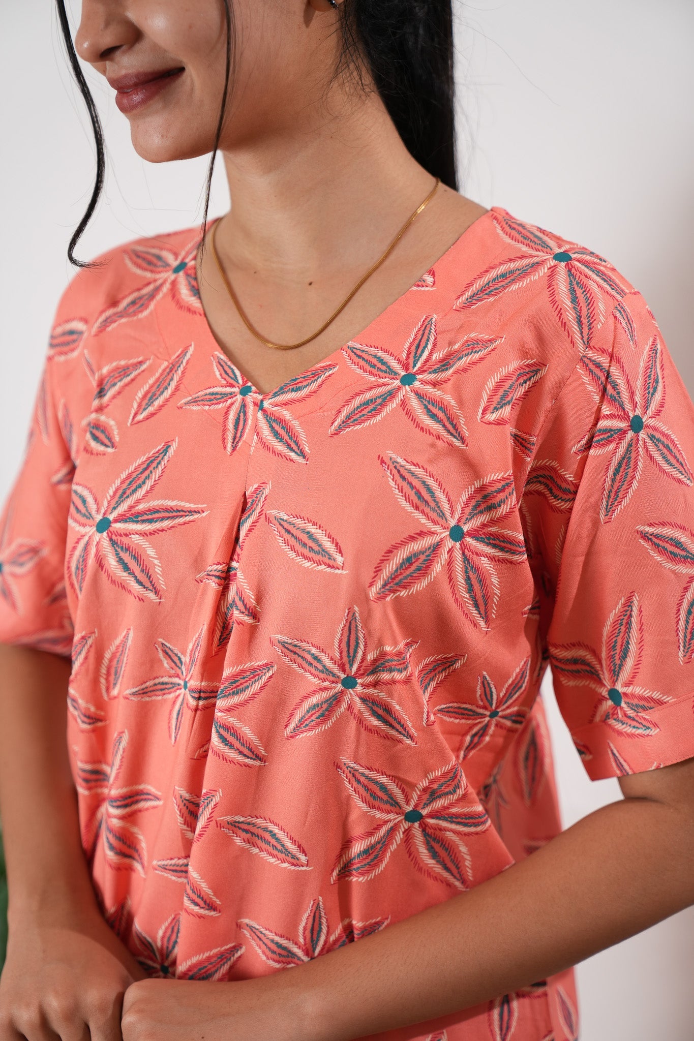 Peach  cotton lounge sleep wear