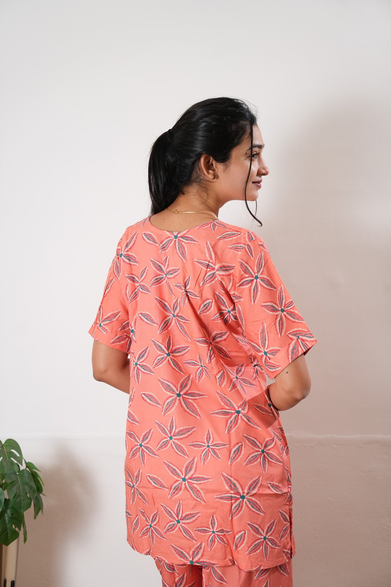 Peach  cotton lounge sleep wear