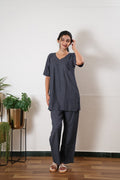 Navy checks cotton lounge sleep wear