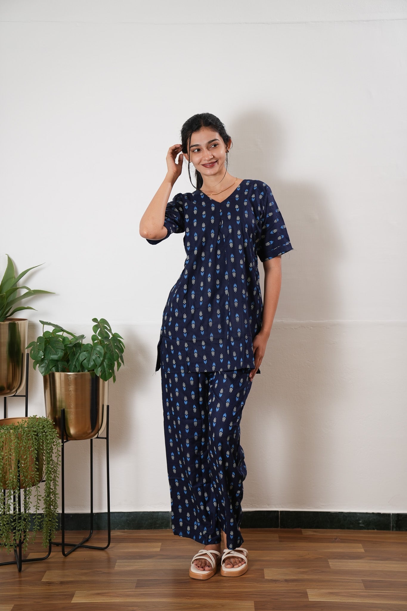 Navy arrow cotton lounge sleep wear