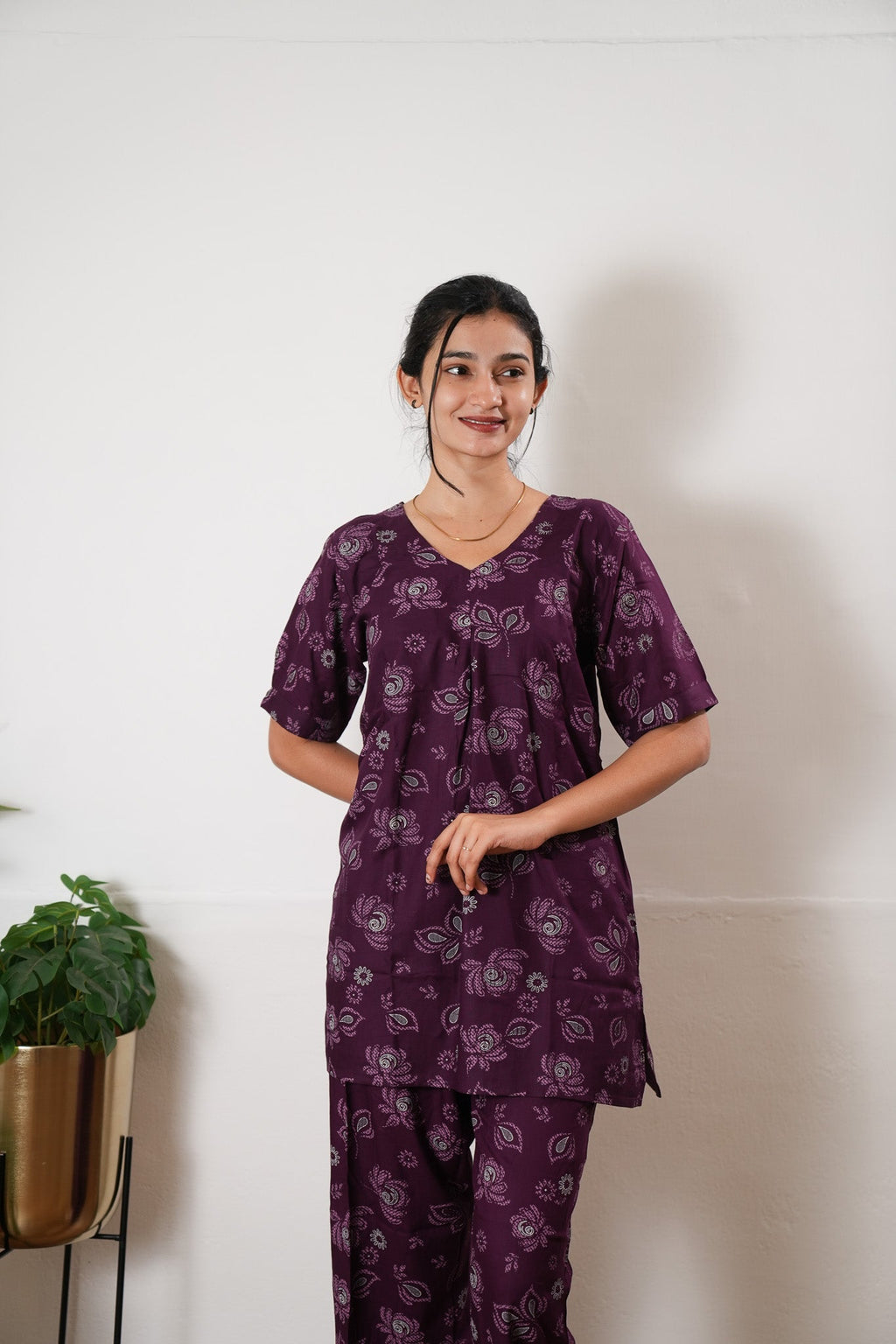 Violet cotton lounge sleep wear