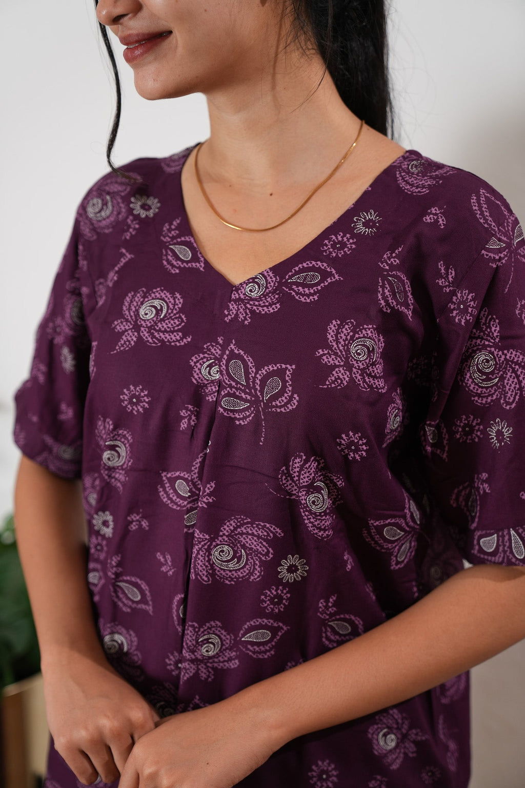 Violet cotton lounge sleep wear