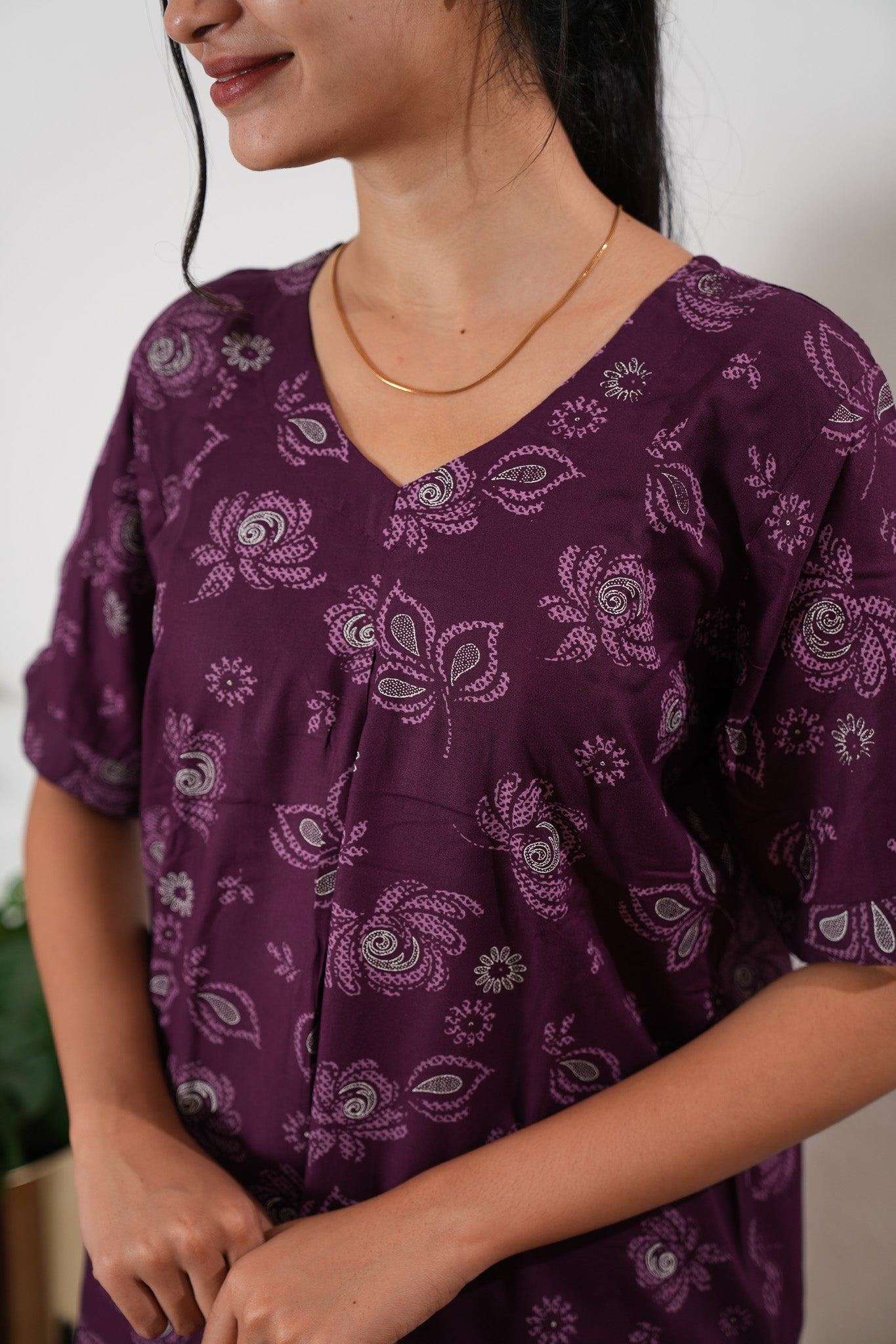 Violet cotton lounge sleep wear