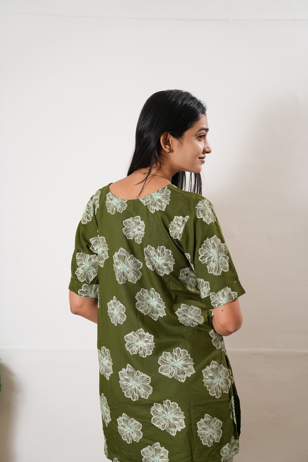 Olive cotton lounge sleep wear