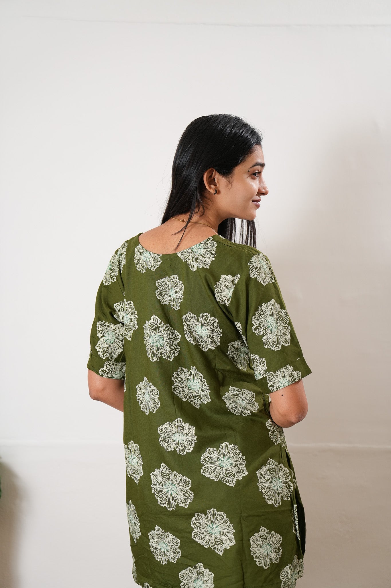 Olive cotton lounge sleep wear