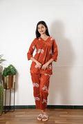 Rust orange bicycle cotton lounge sleep wear