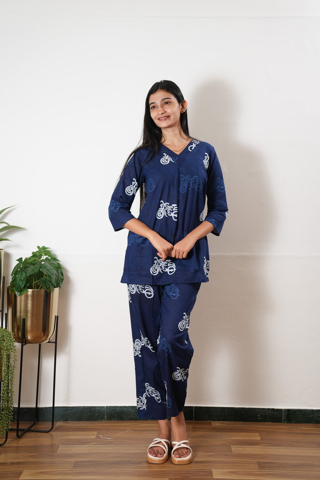 Indigo bicycle cotton lounge sleep wear
