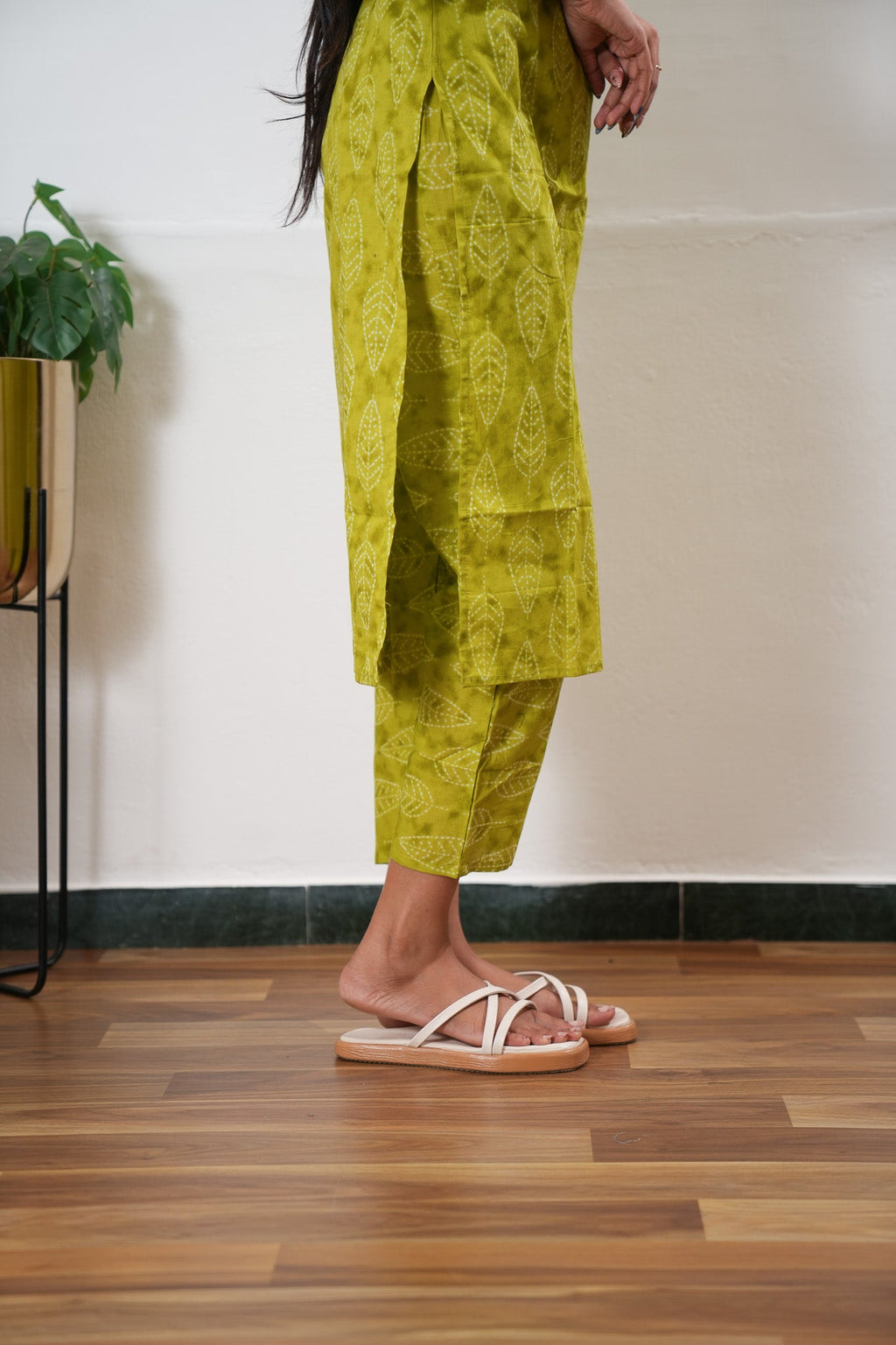 Lemonade round neck cotton co-ords set