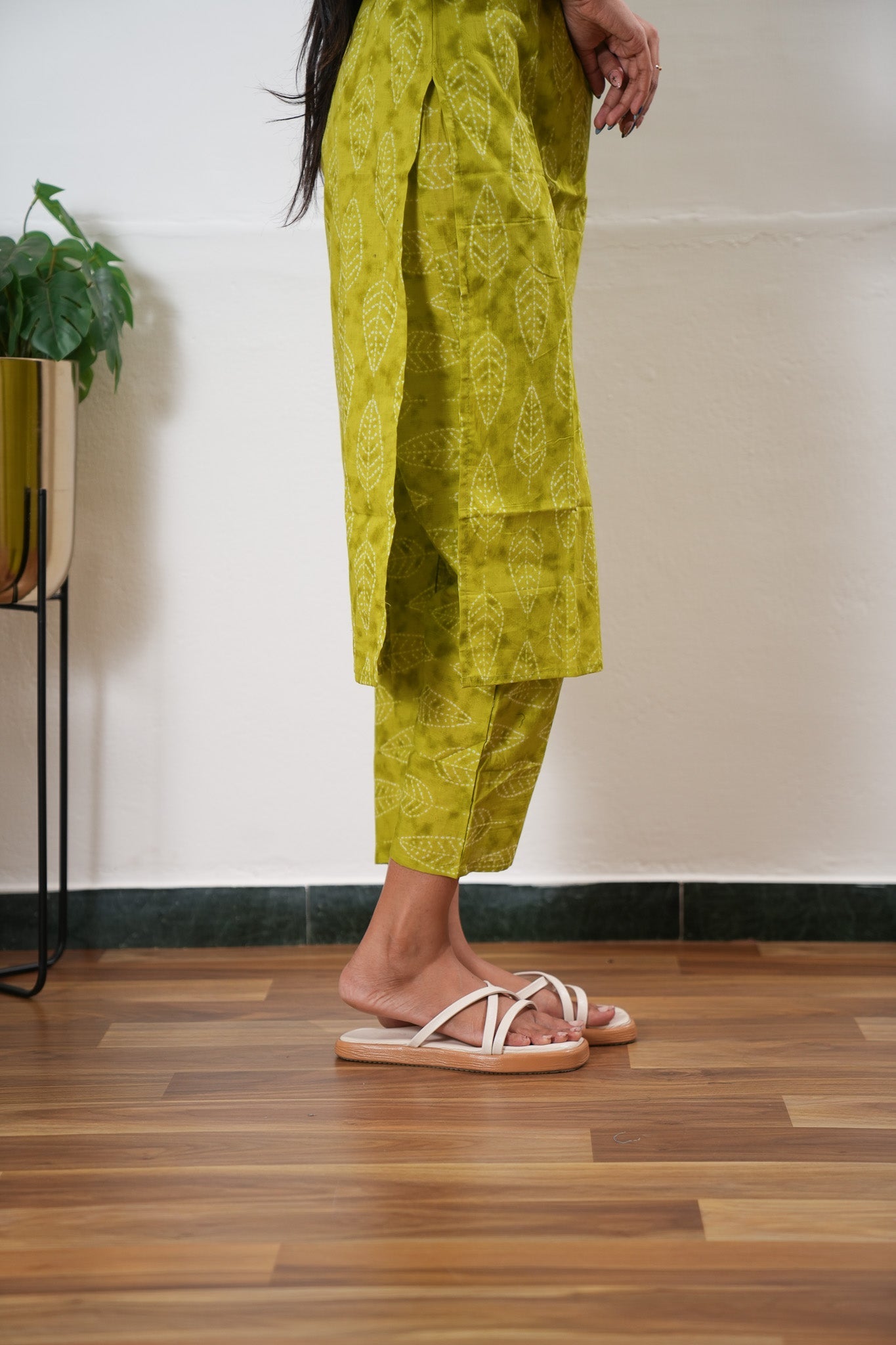 Lemonade round neck cotton co-ords set