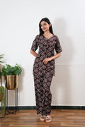 Chocolate brown cotton lounge sleep wear
