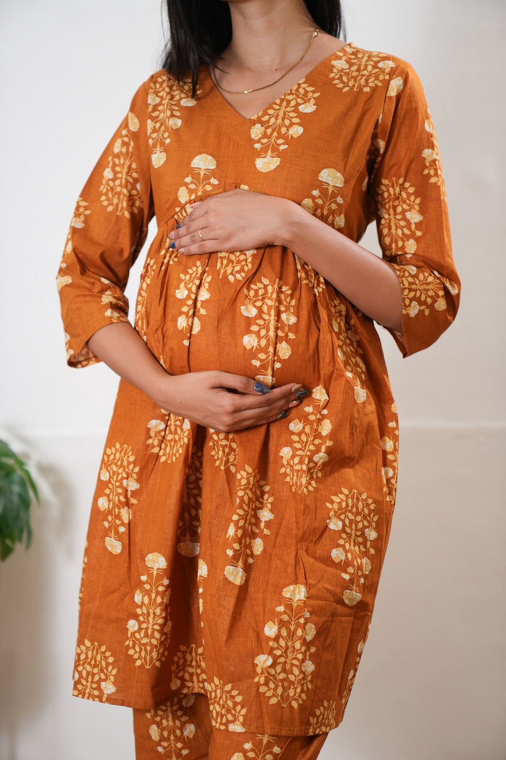 Mustard butta cotton maternity nursing Comfies