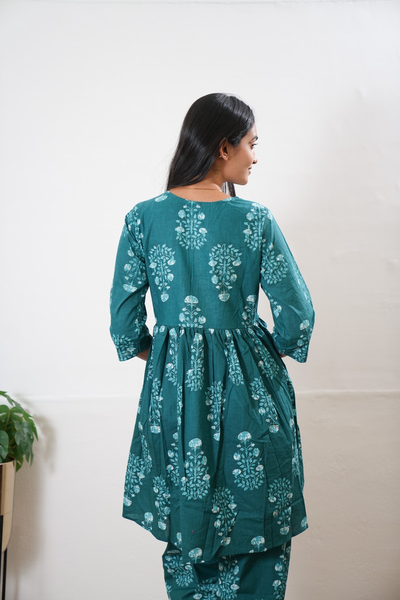 Turquoise cotton maternity nursing Comfies