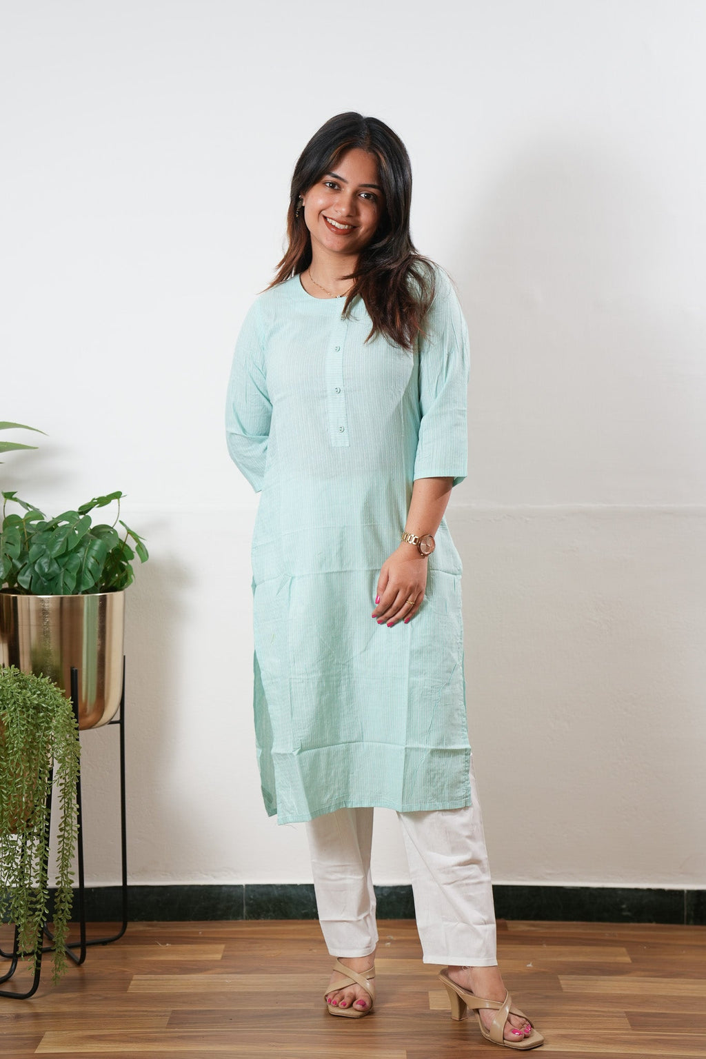 Light green cotton co-ord set