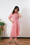 Red stripes cotton co-ord set