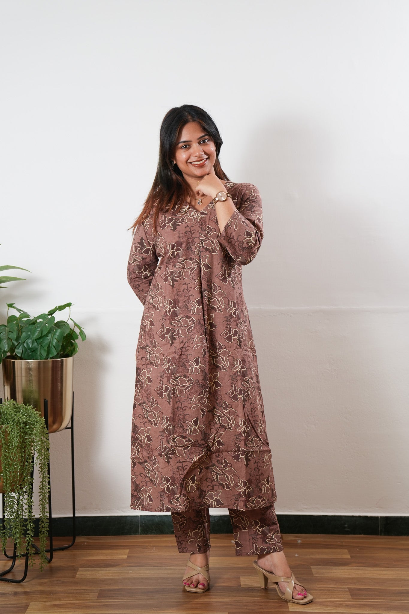 Rose taupe cotton co-ords set