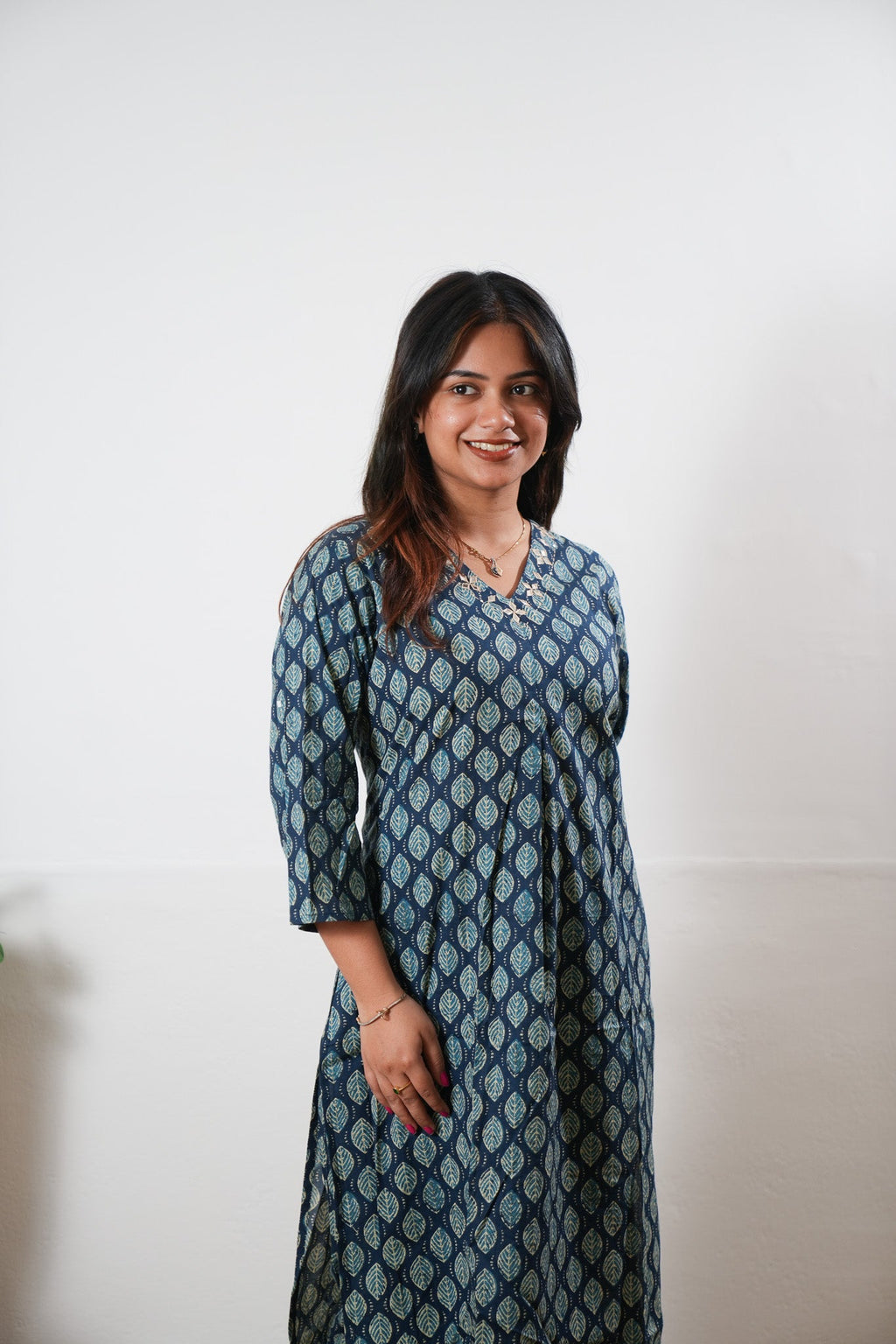 Indigo and blue cotton co-ords set