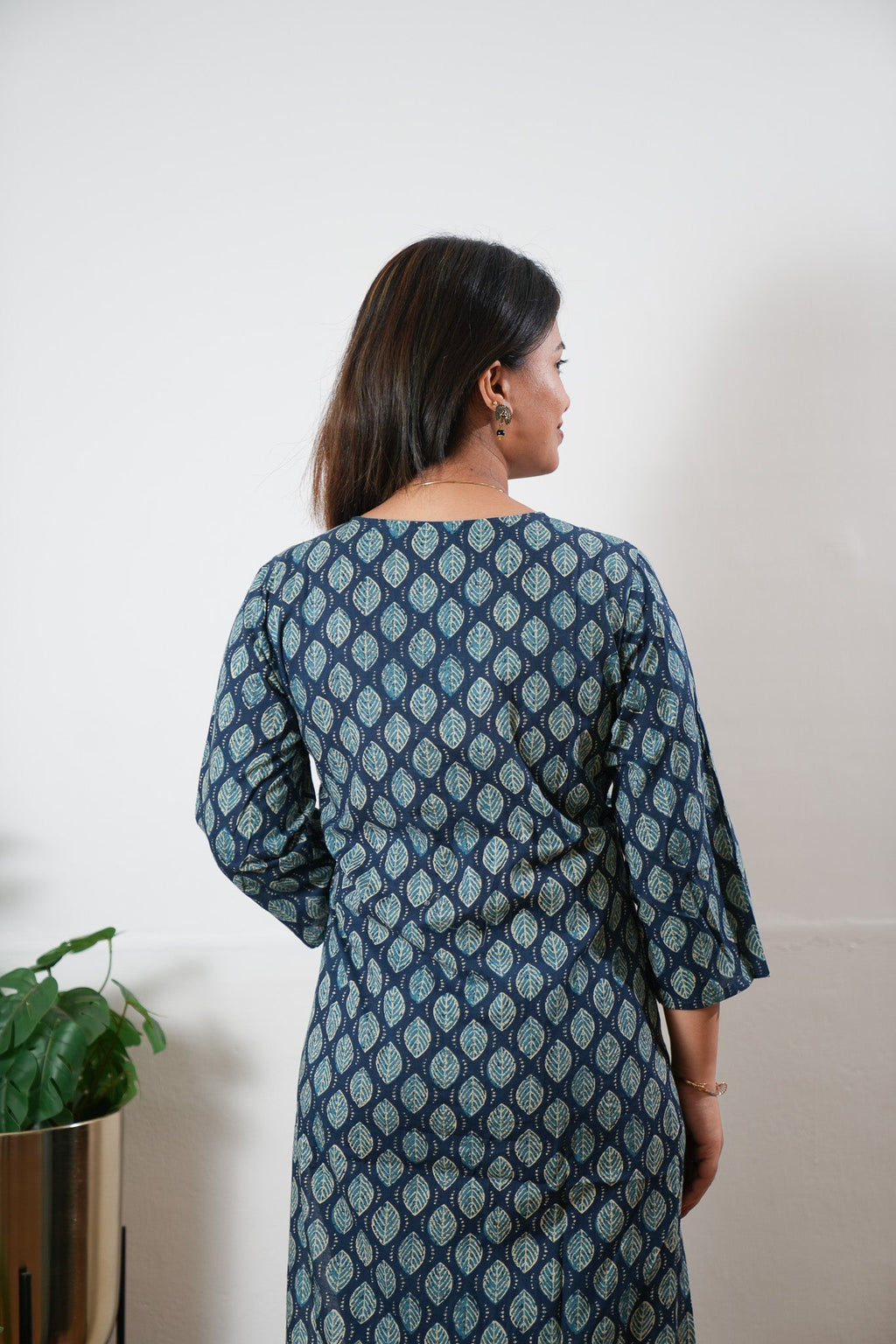 Indigo and blue cotton co-ords set