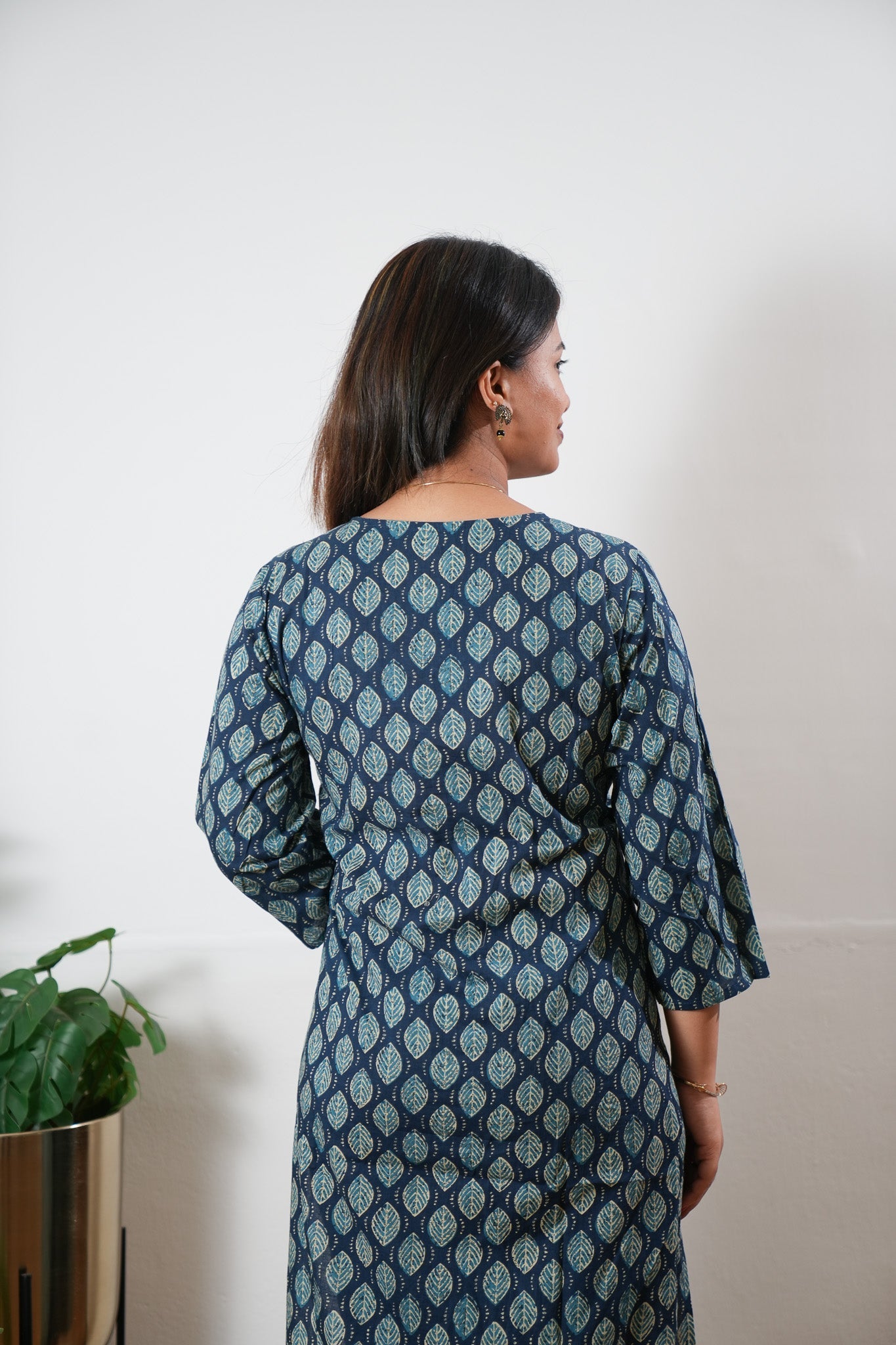 Indigo and blue cotton co-ords set