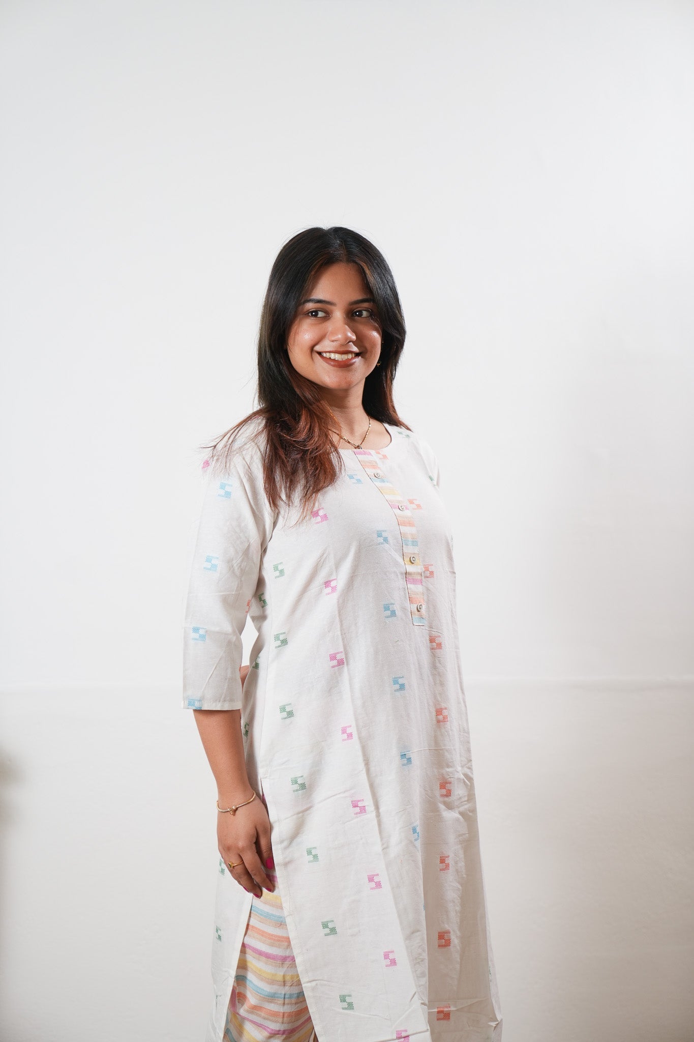 White cotton co-ord set