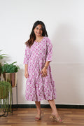 Magenta cotton dress