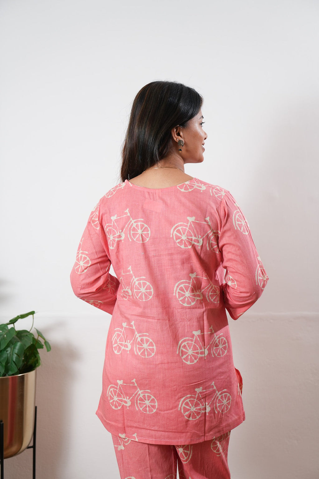 Peachy pink cotton lounge sleep wear