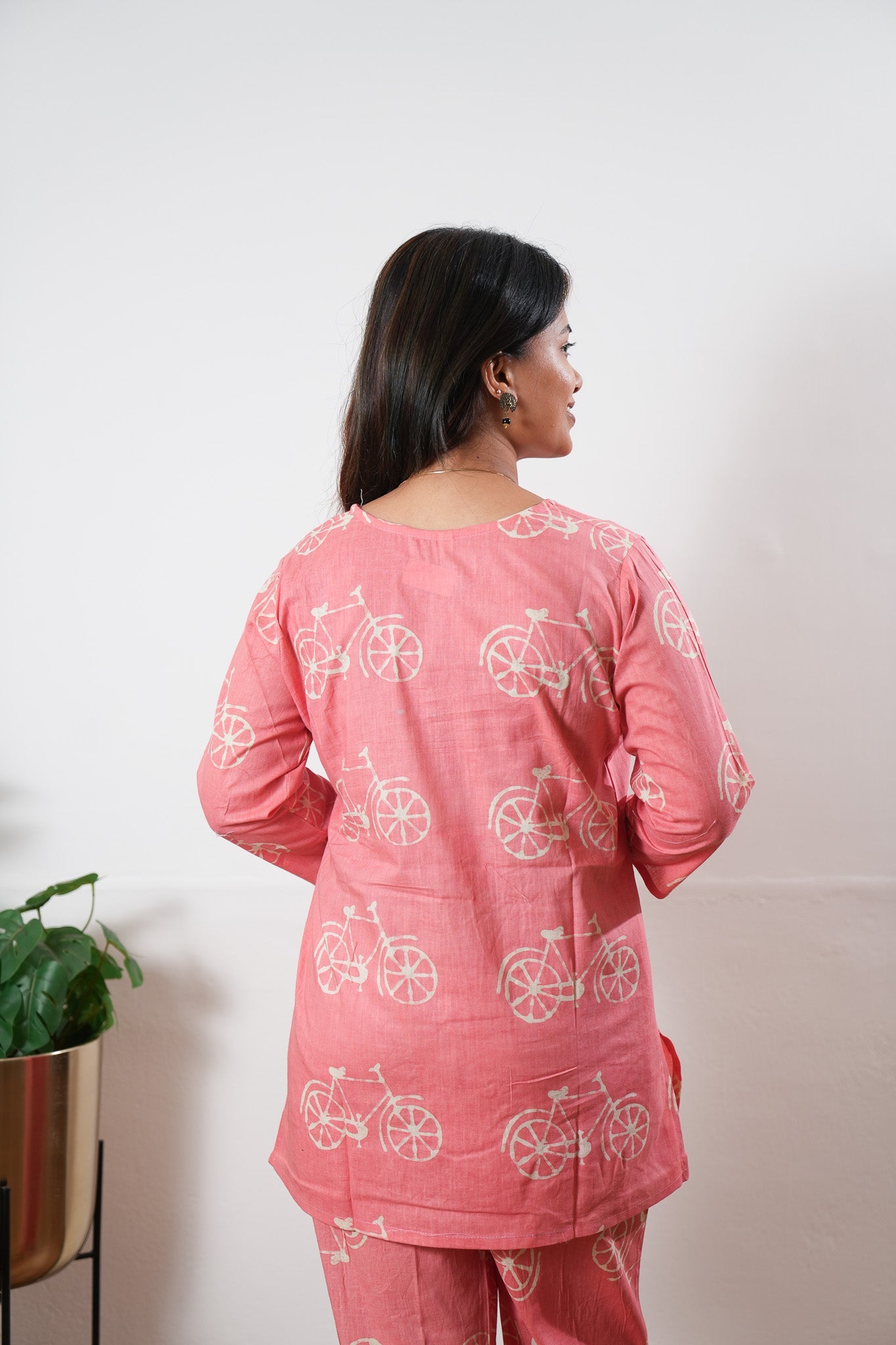 Peachy pink cotton lounge sleep wear