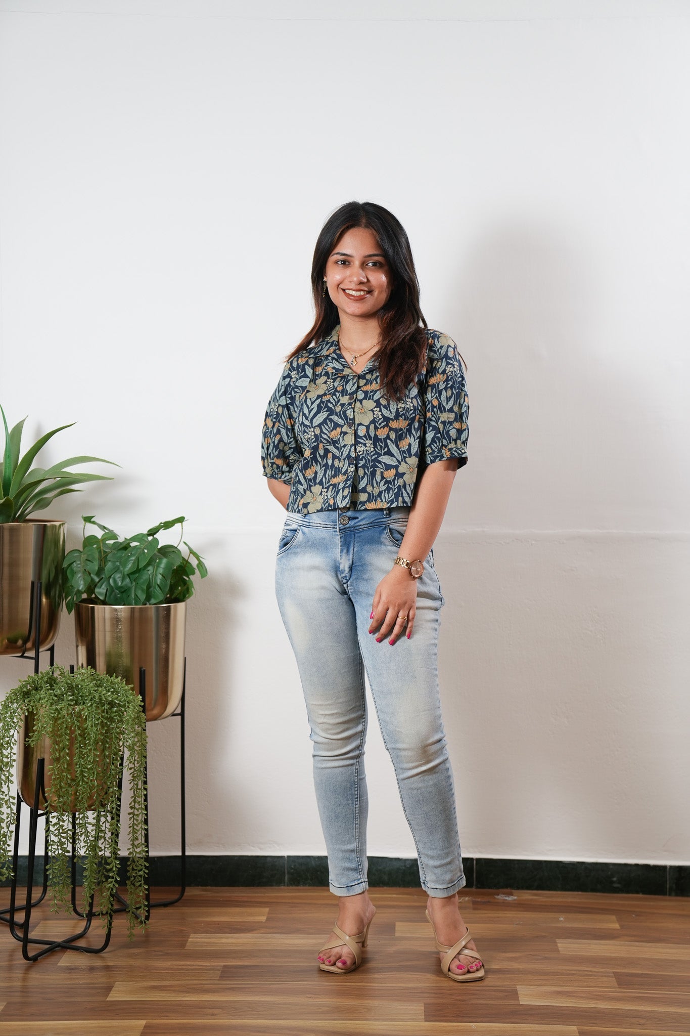 Tulip button down cotton top