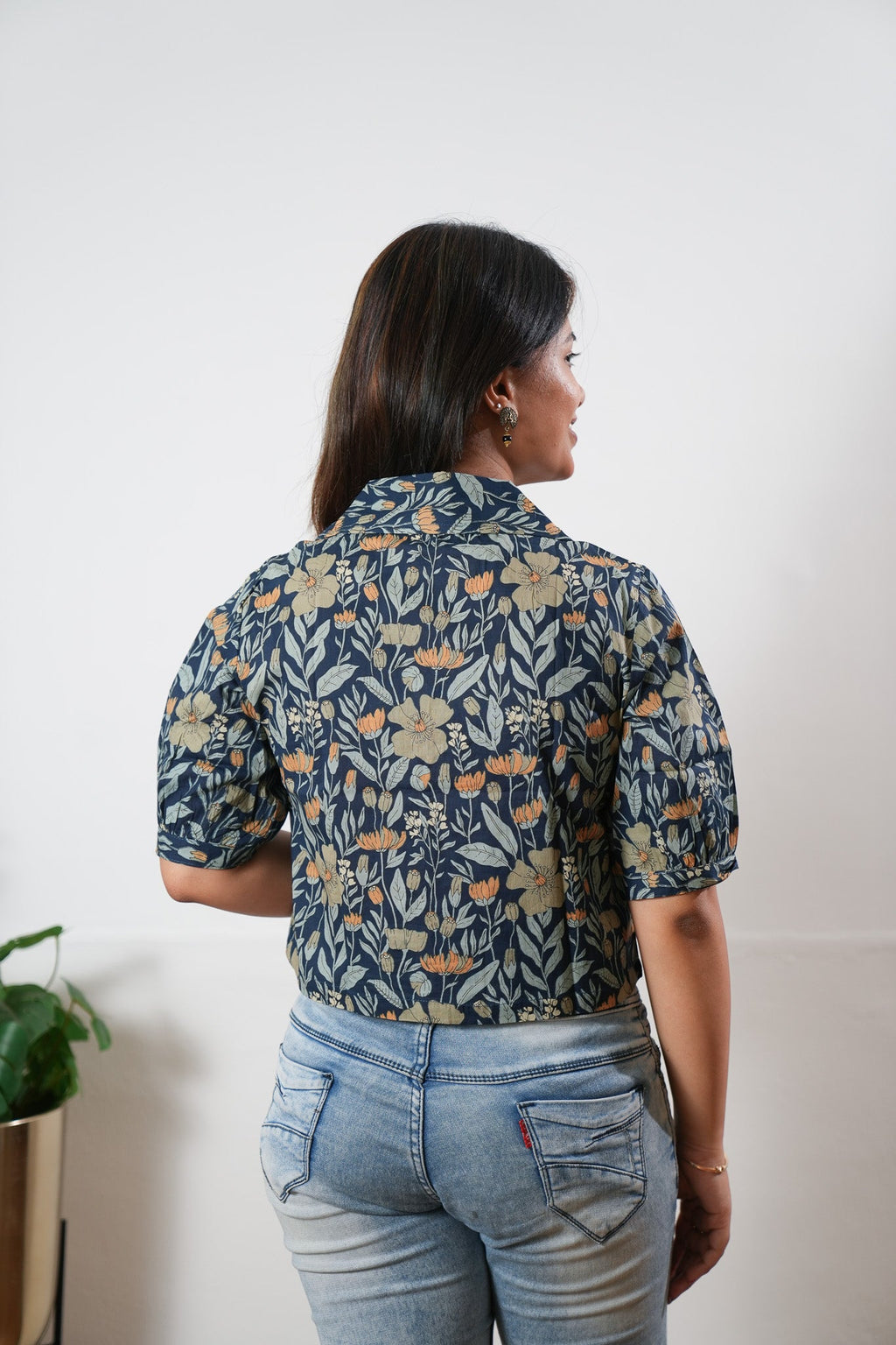 Tulip button down cotton top