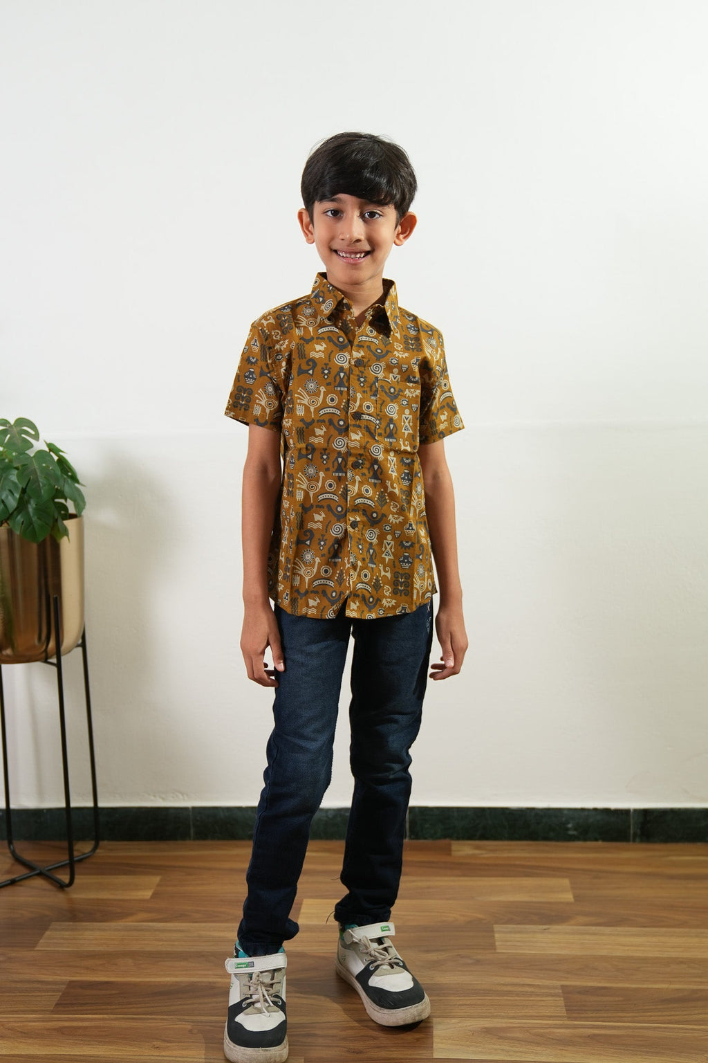 Mustard cotton shirt