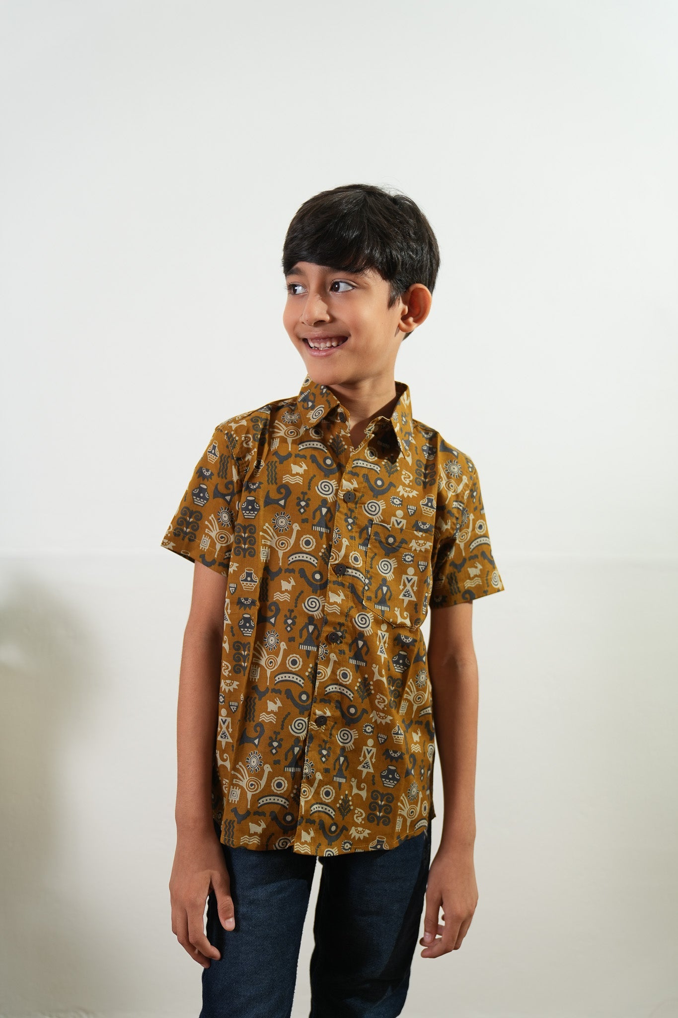 Mustard cotton shirt