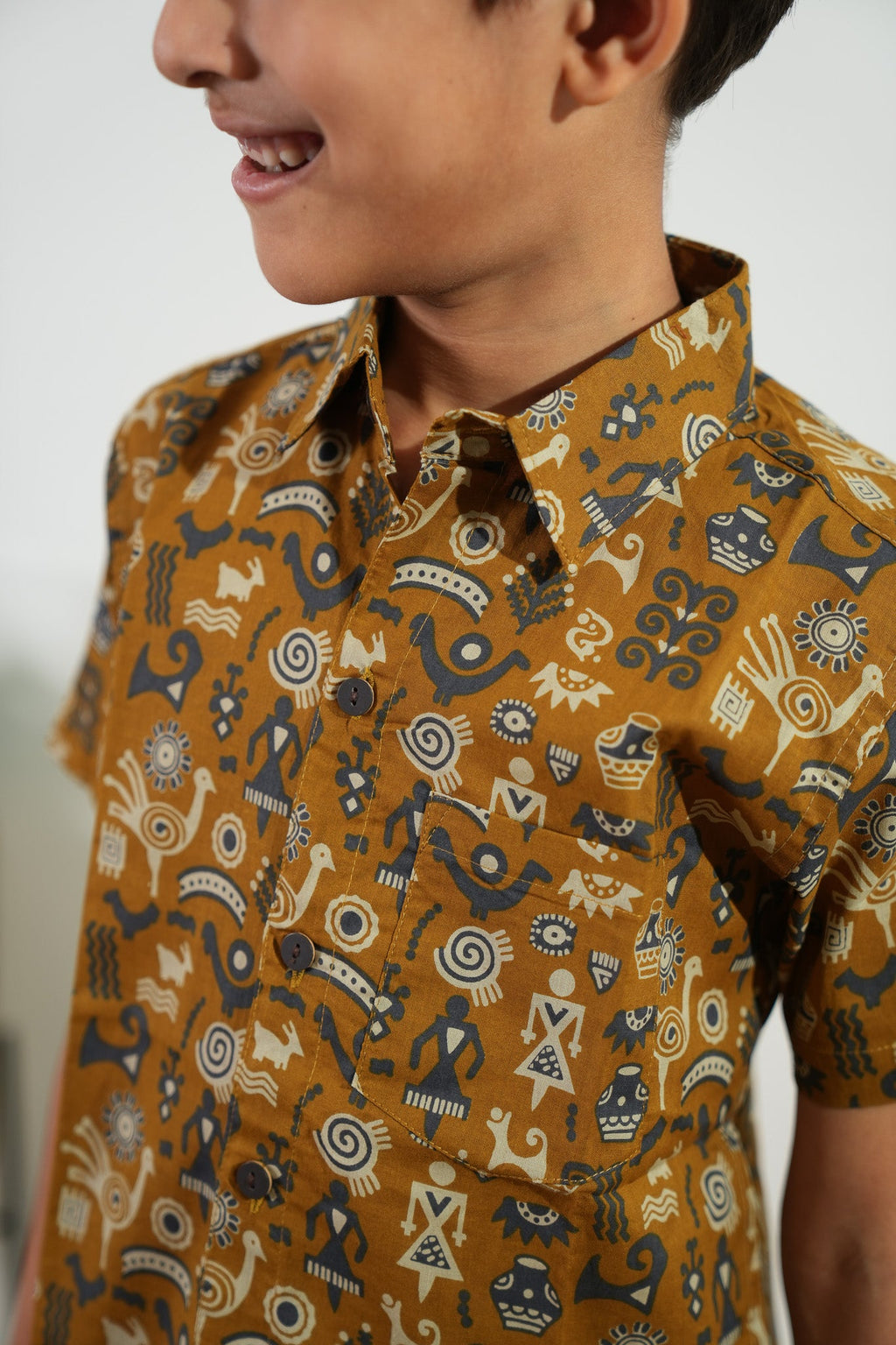 Mustard cotton shirt