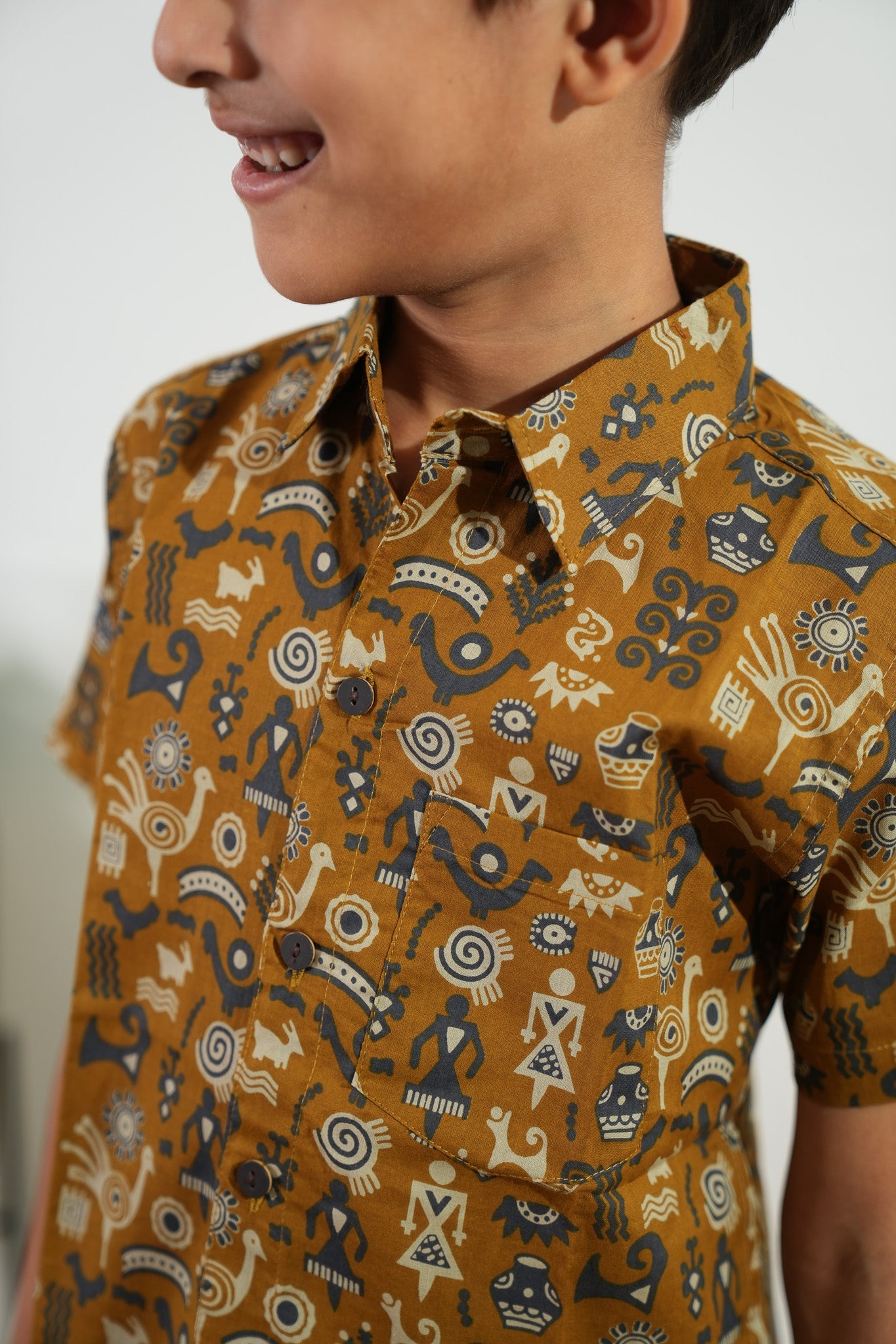 Mustard cotton shirt