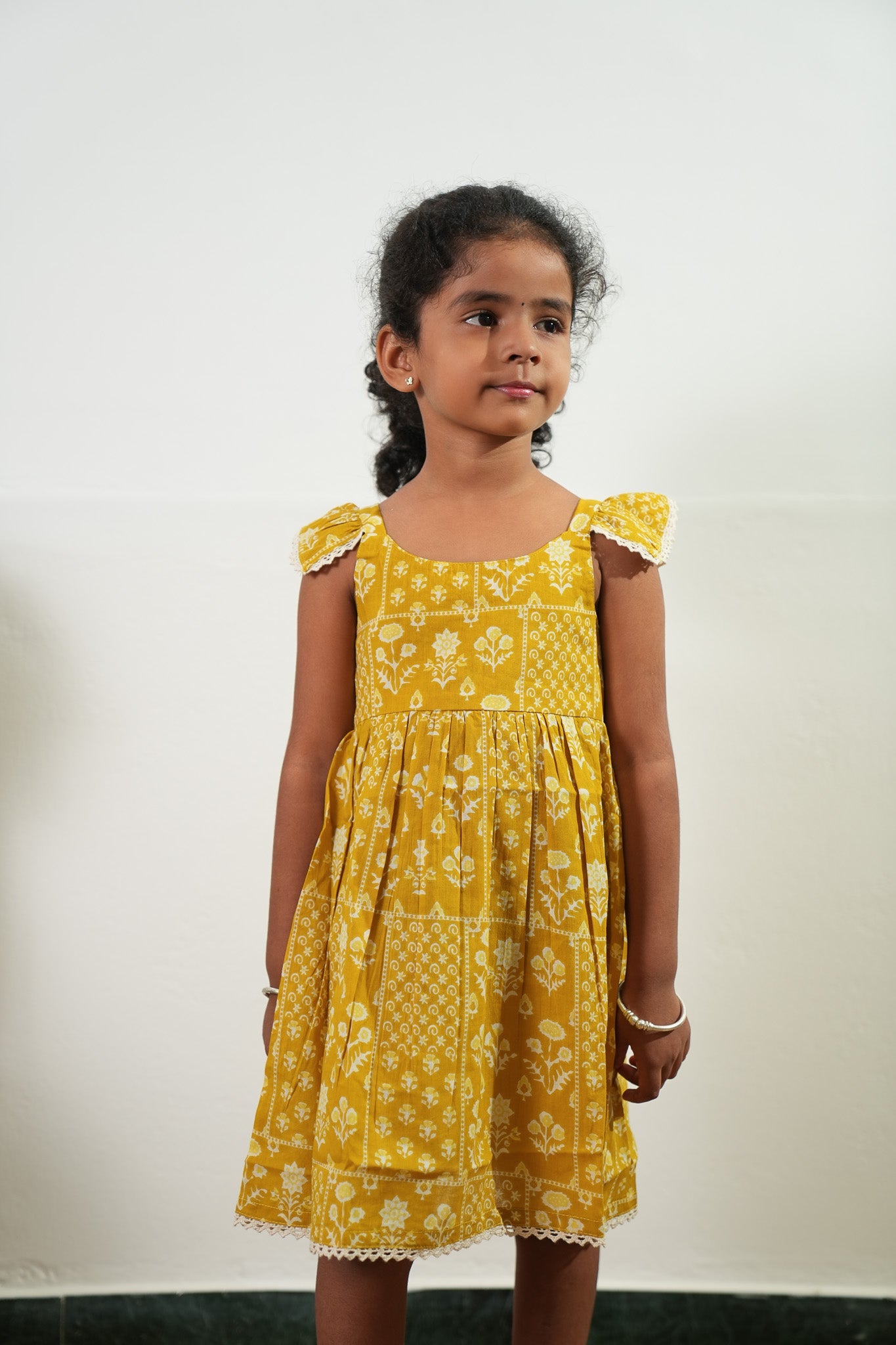 Mustard cotton frock
