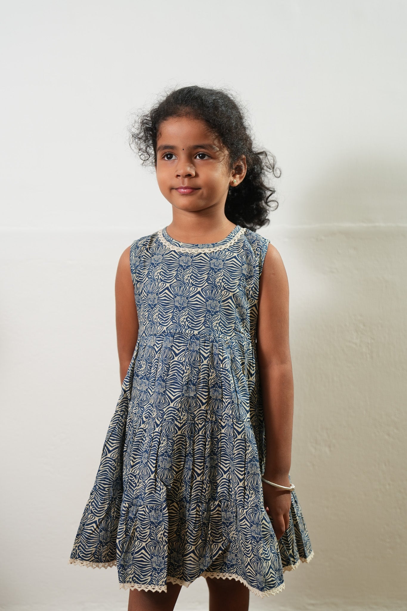 Tiger cotton frock