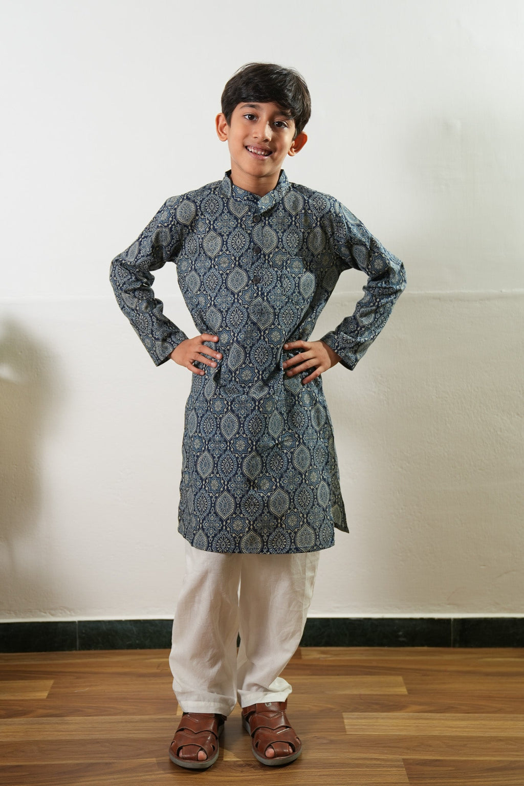 Temple cotton kurta set