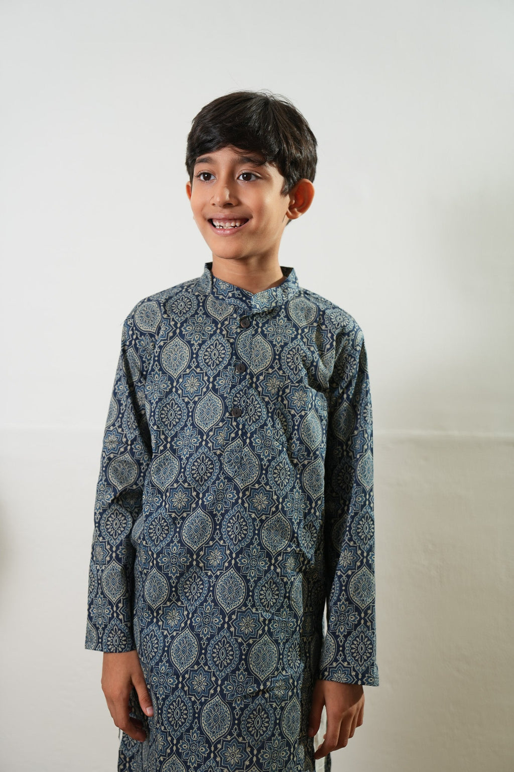 Temple cotton kurta set