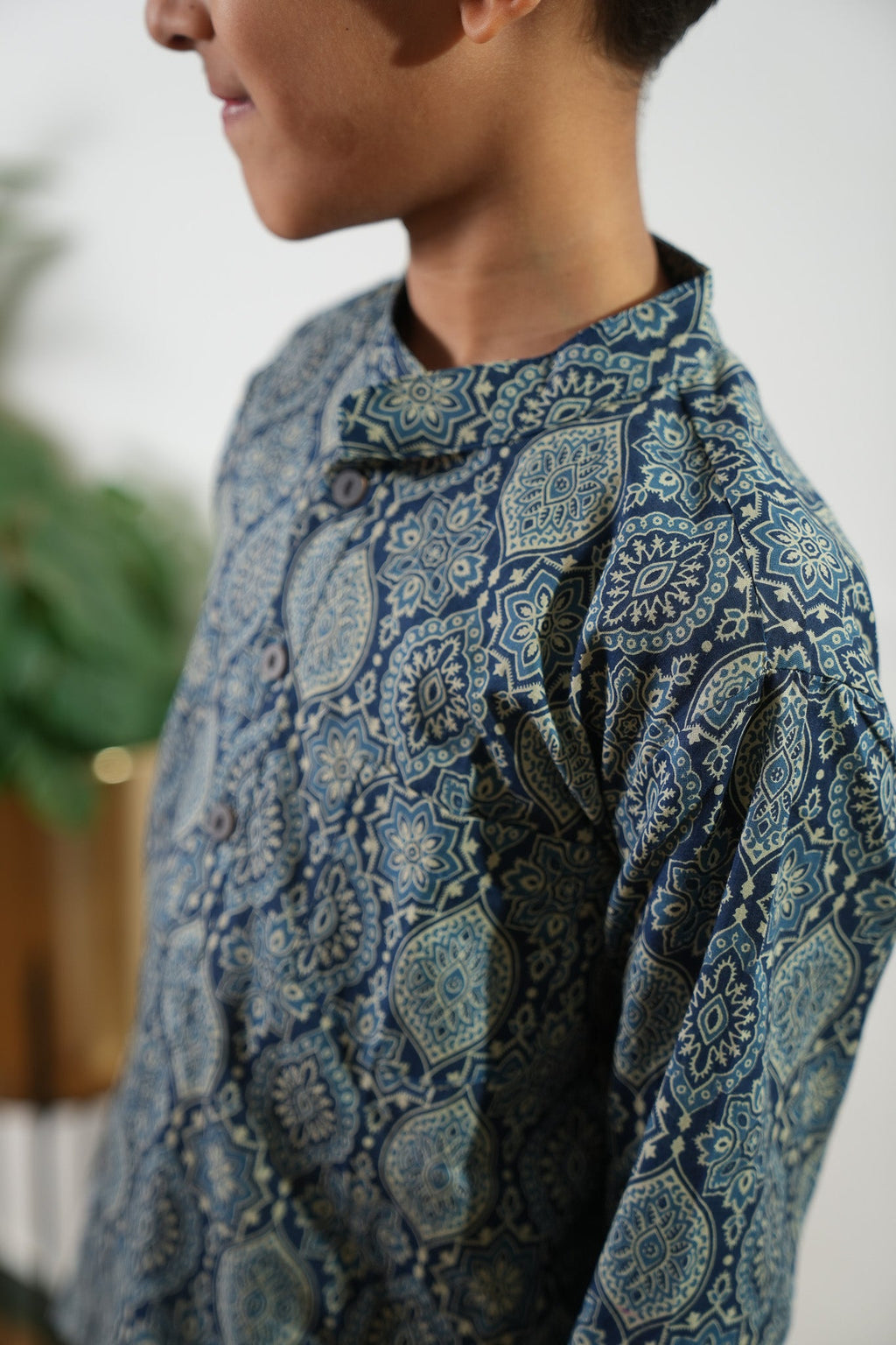 Temple cotton kurta set