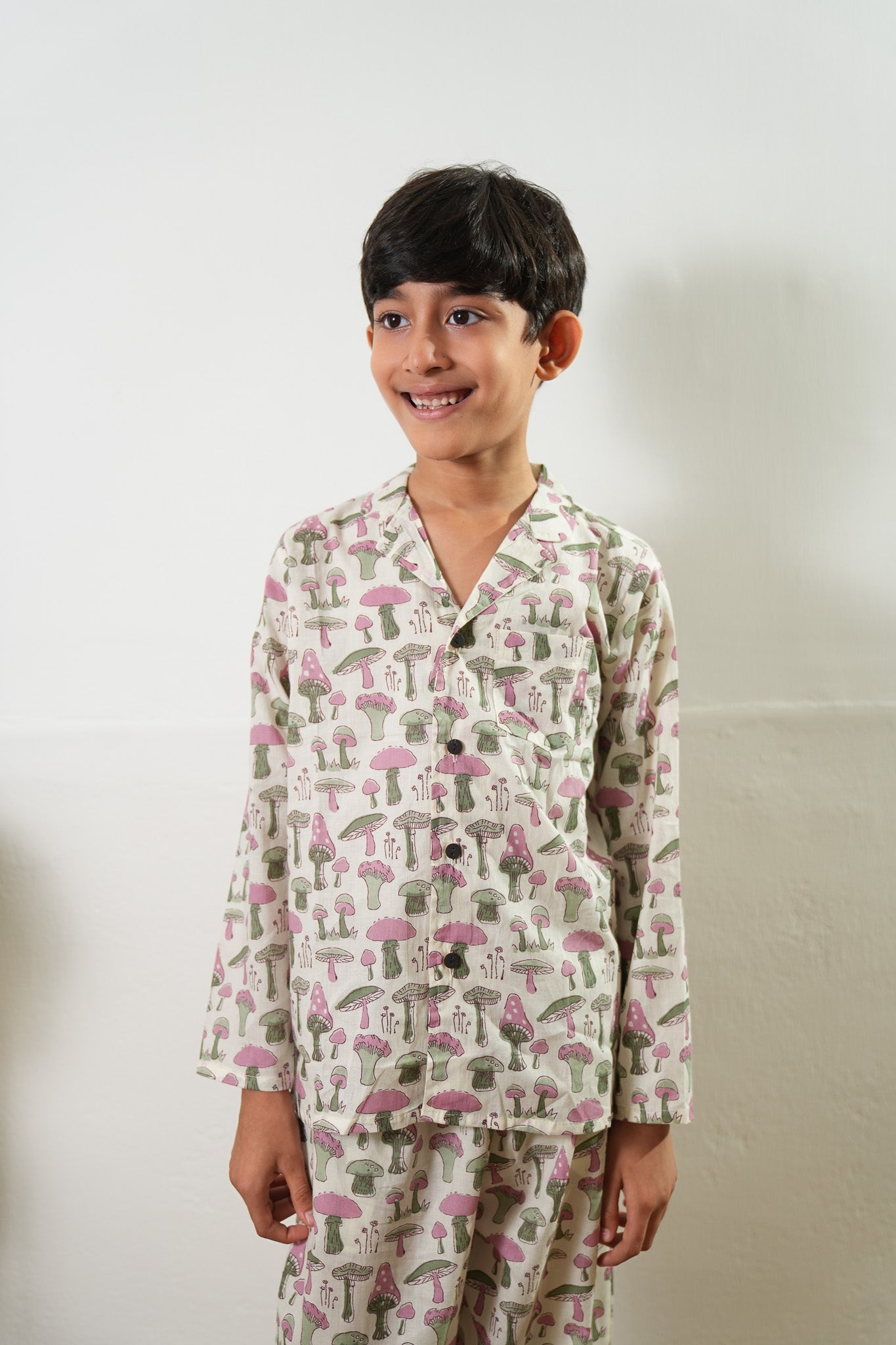 Mushroom cotton unisex night suit