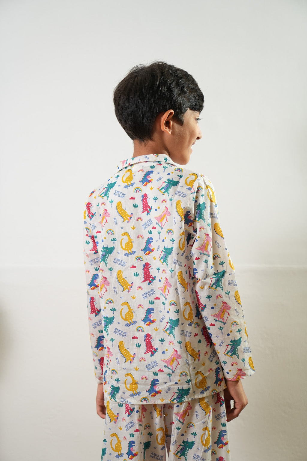 Rainbow cotton unisex night suit