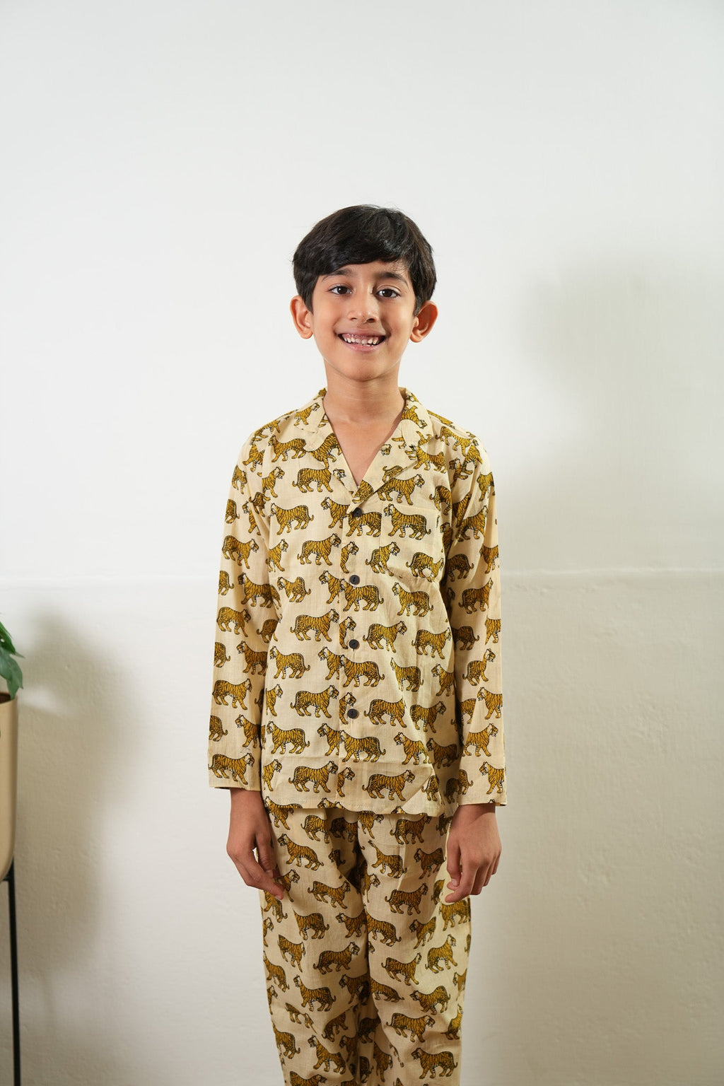 Stripes cotton unisex night suit