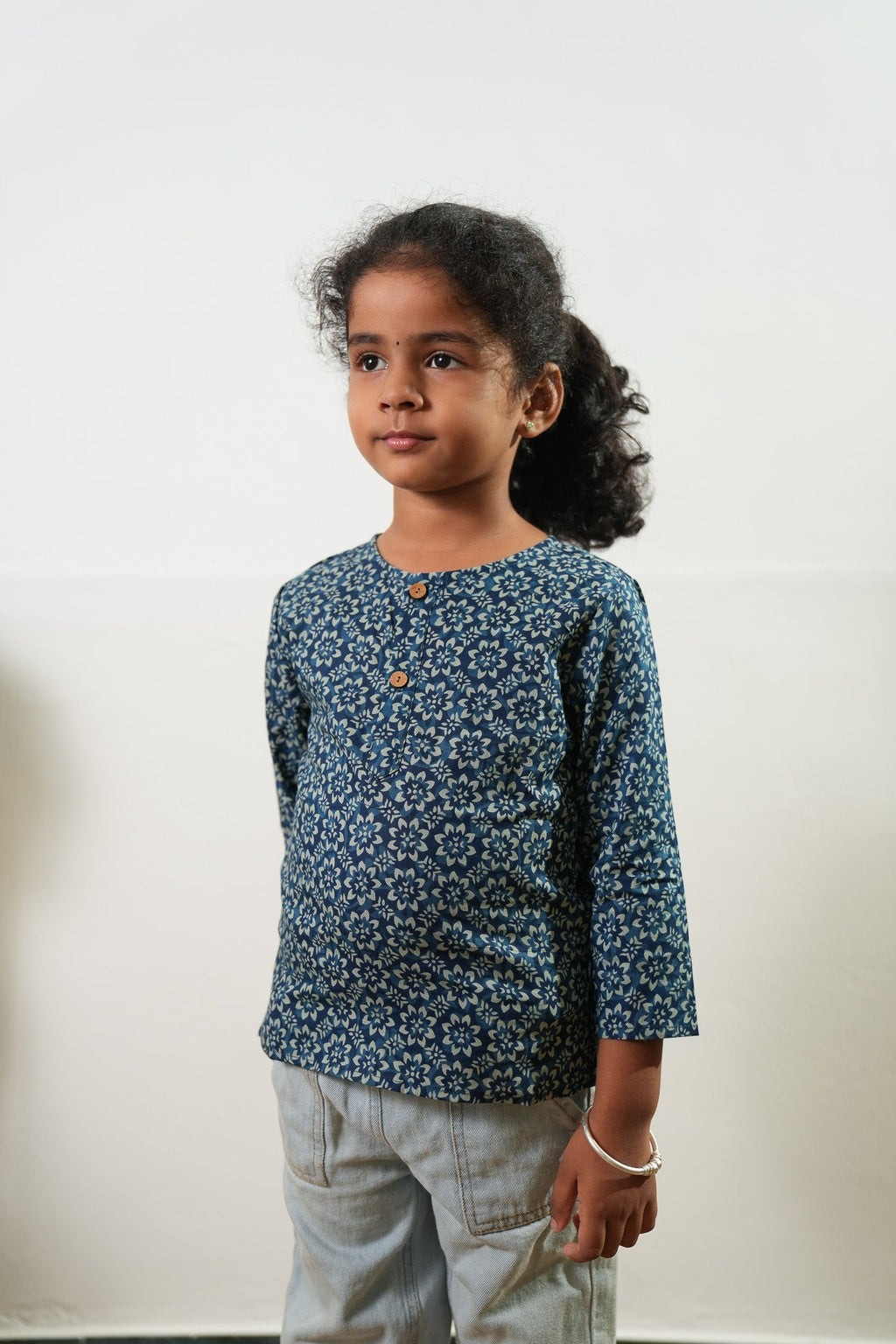 Indigo cotton kurta