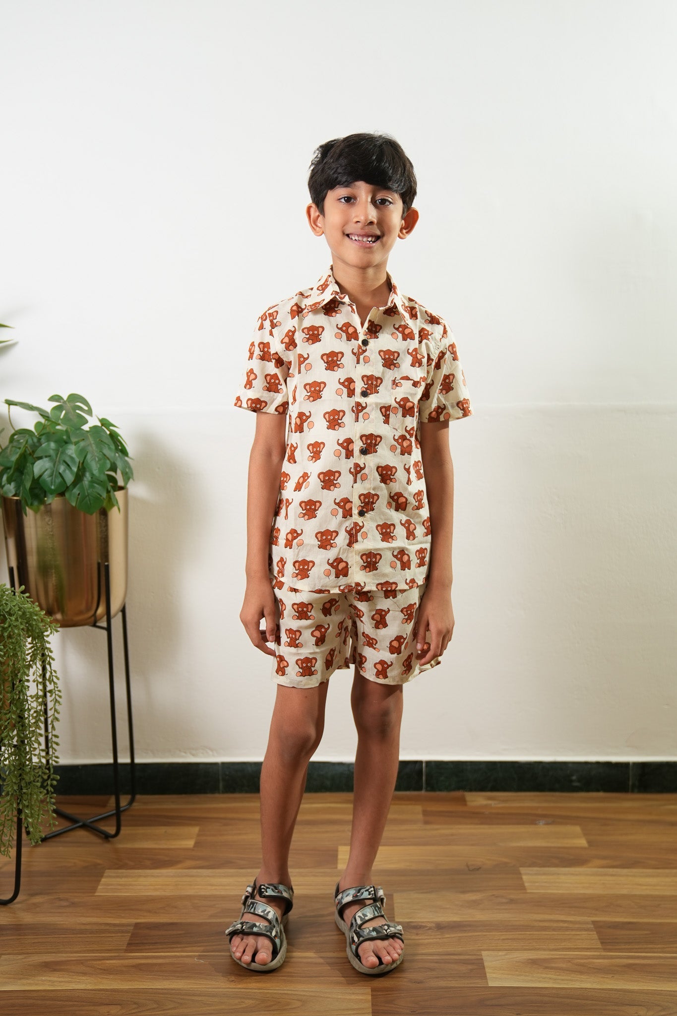 Baby elephant cotton co-ords set