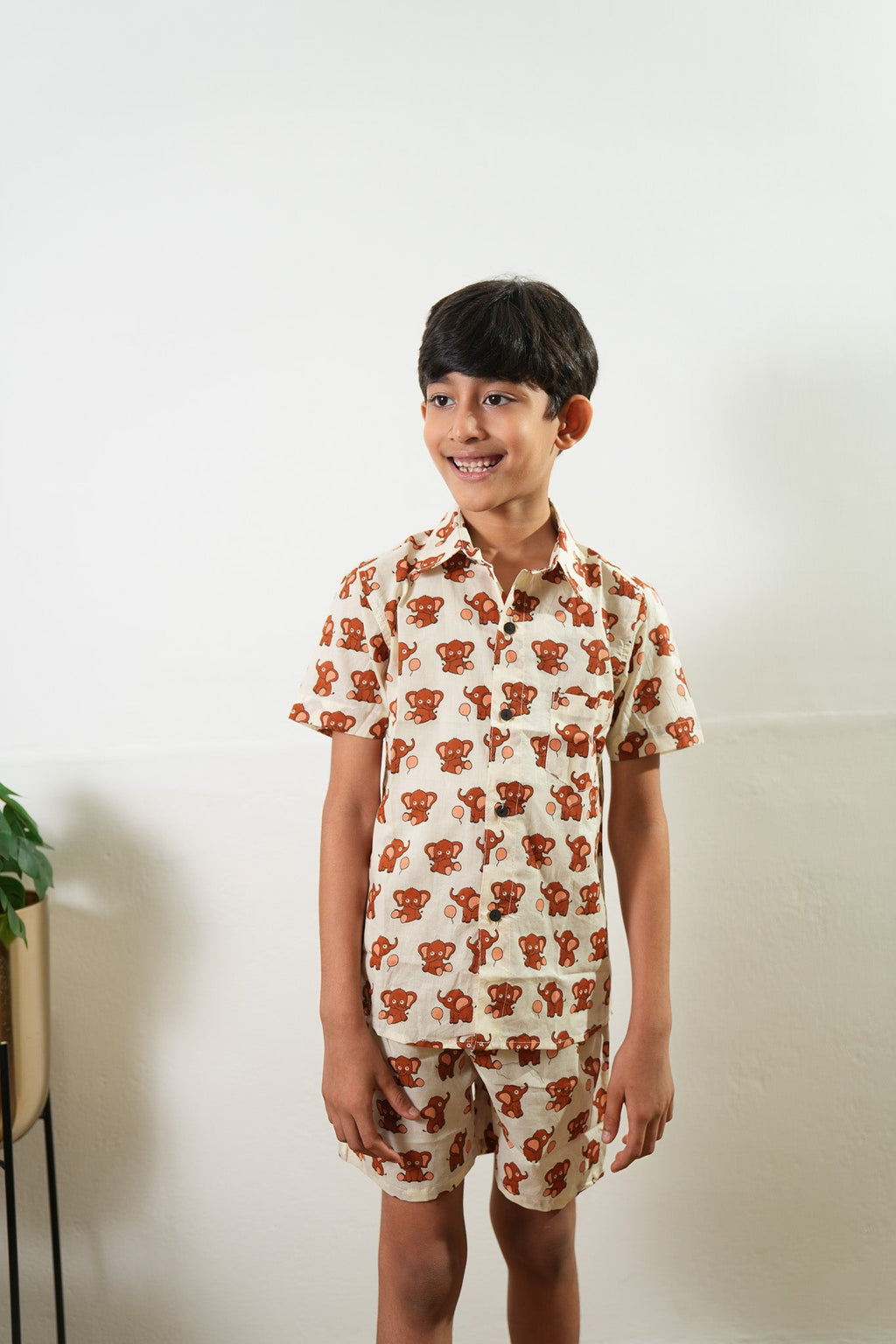 Baby elephant cotton co-ords set