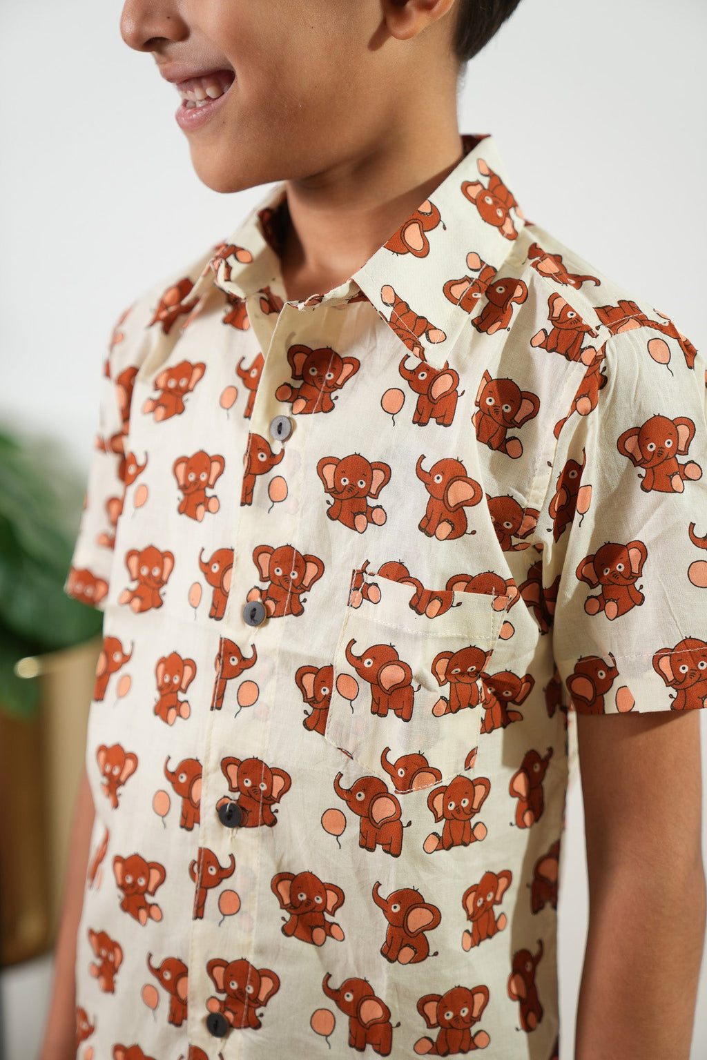 Baby elephant cotton co-ords set