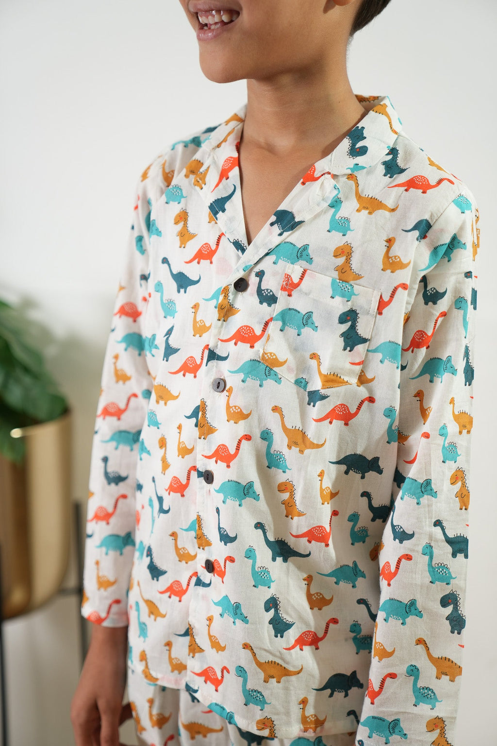 Dino cotton unisex night suit