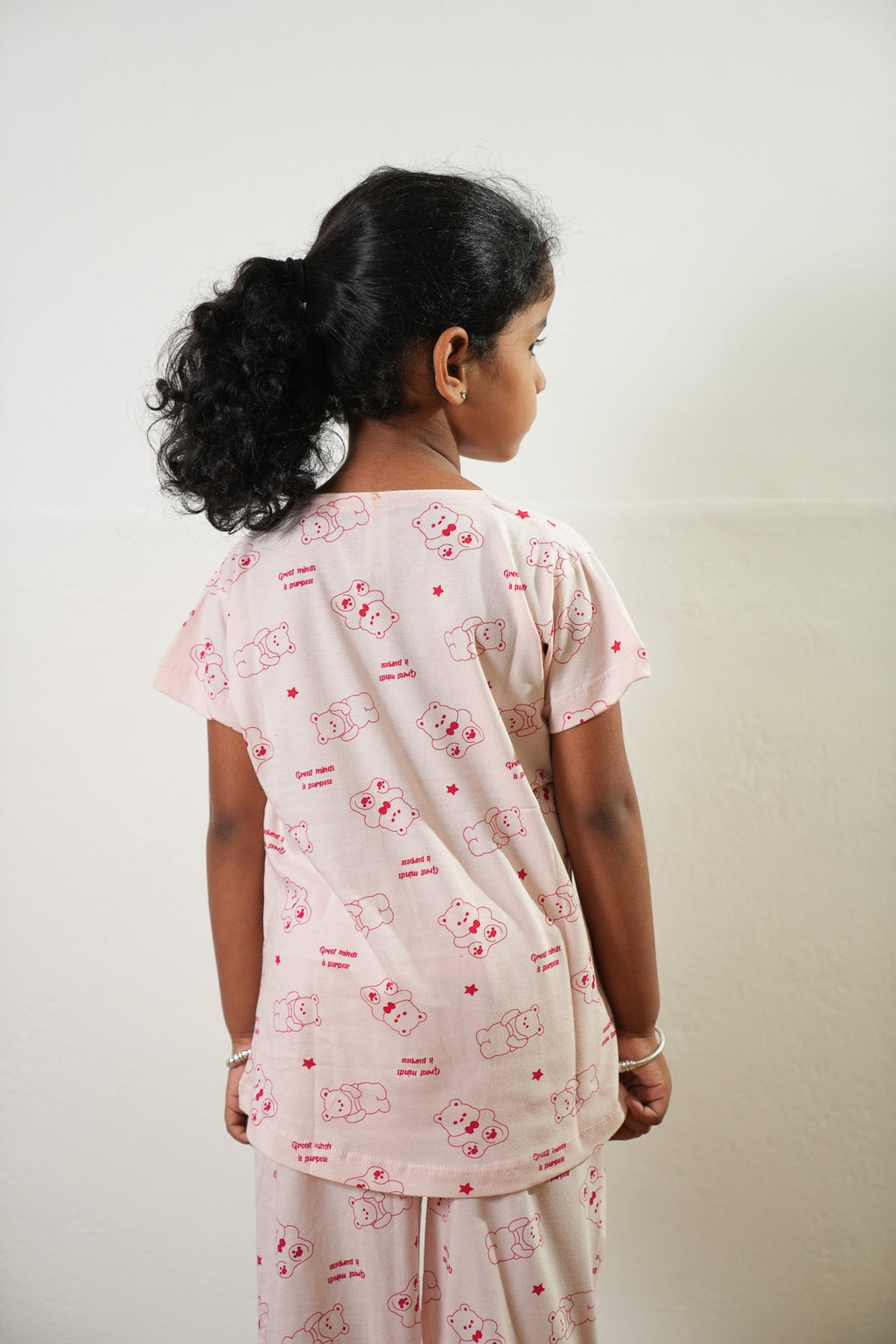 Teddy knitted cotton night suit