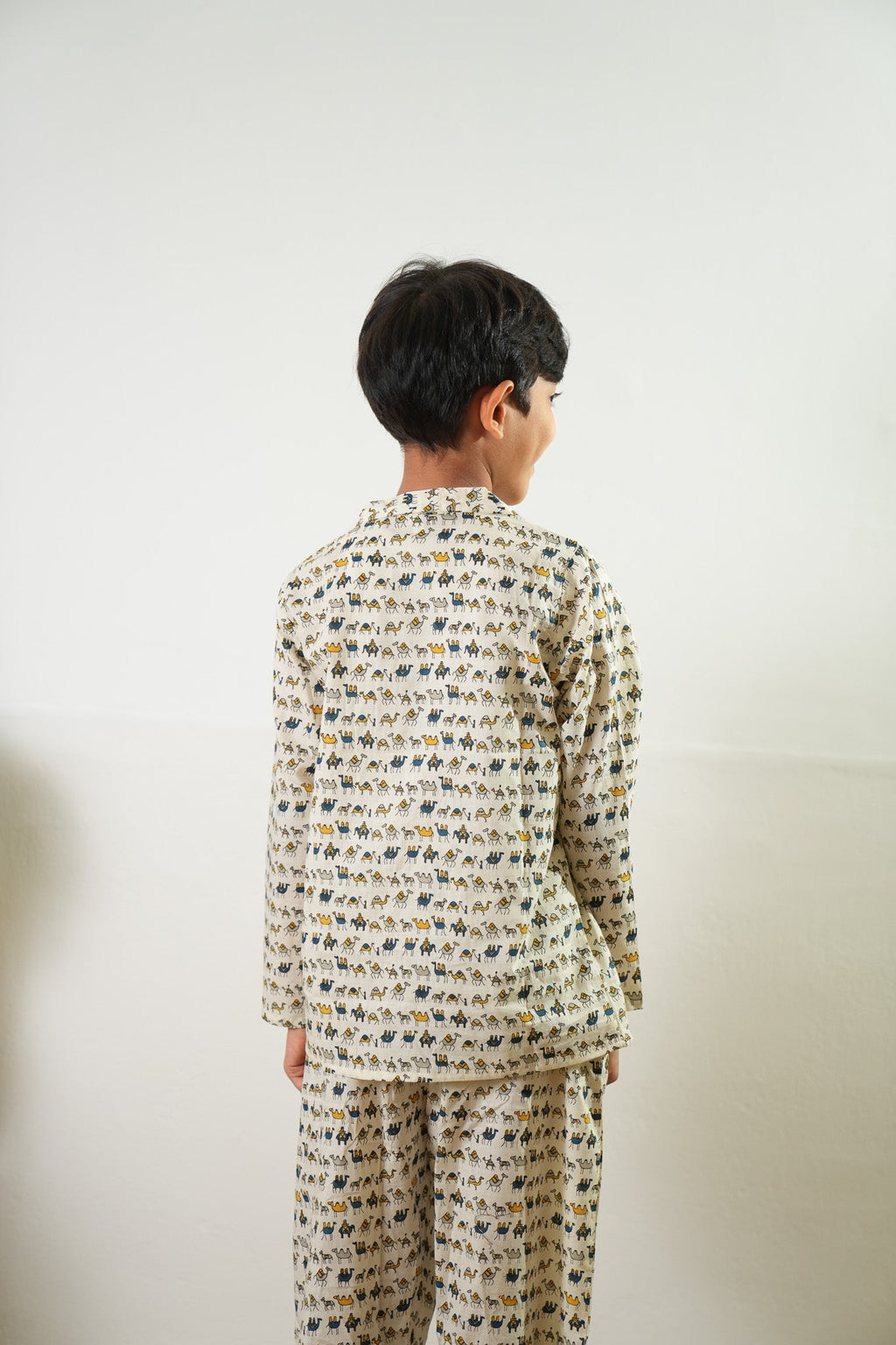 Camel cotton unisex night suit