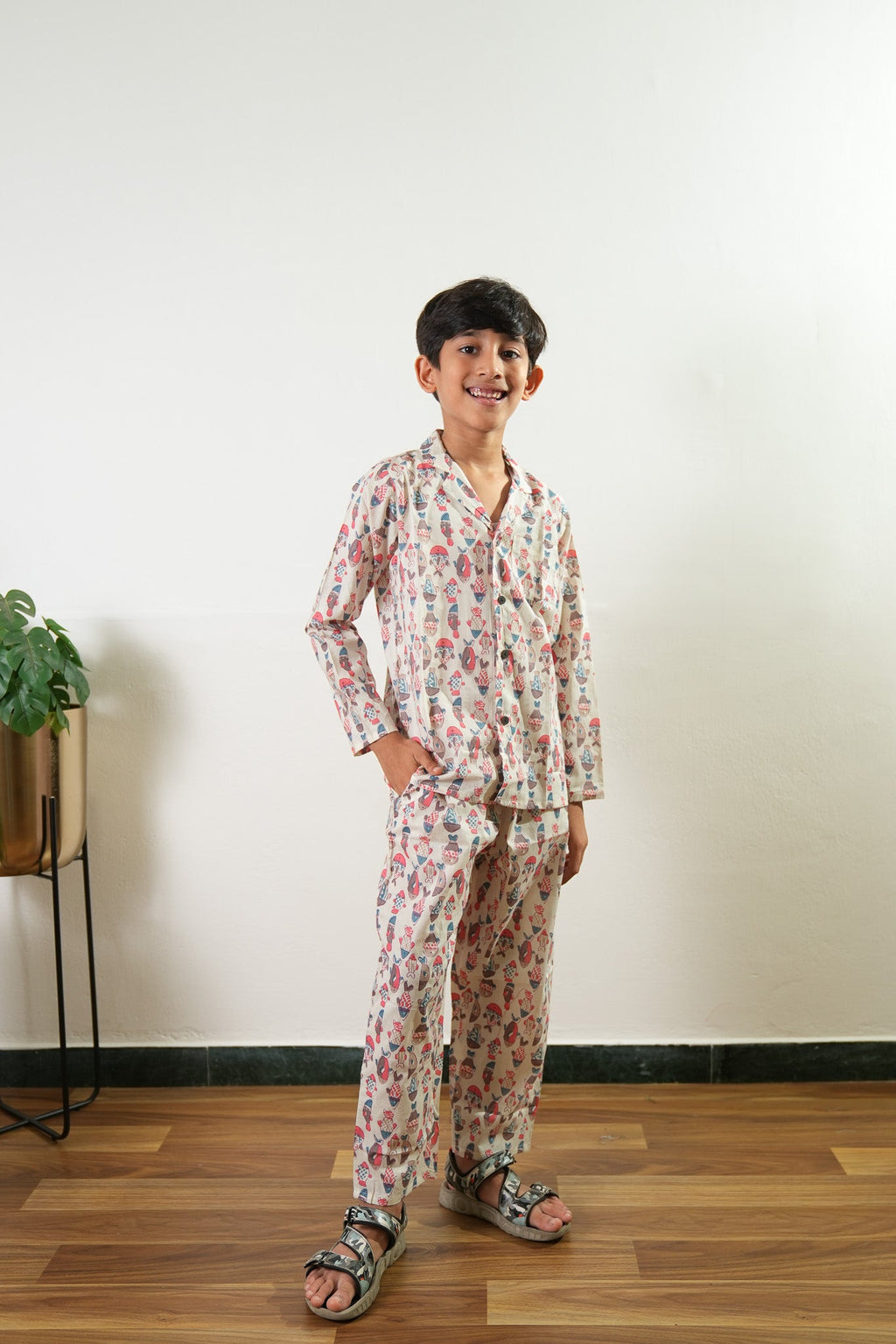 Sea cotton unisex night suit