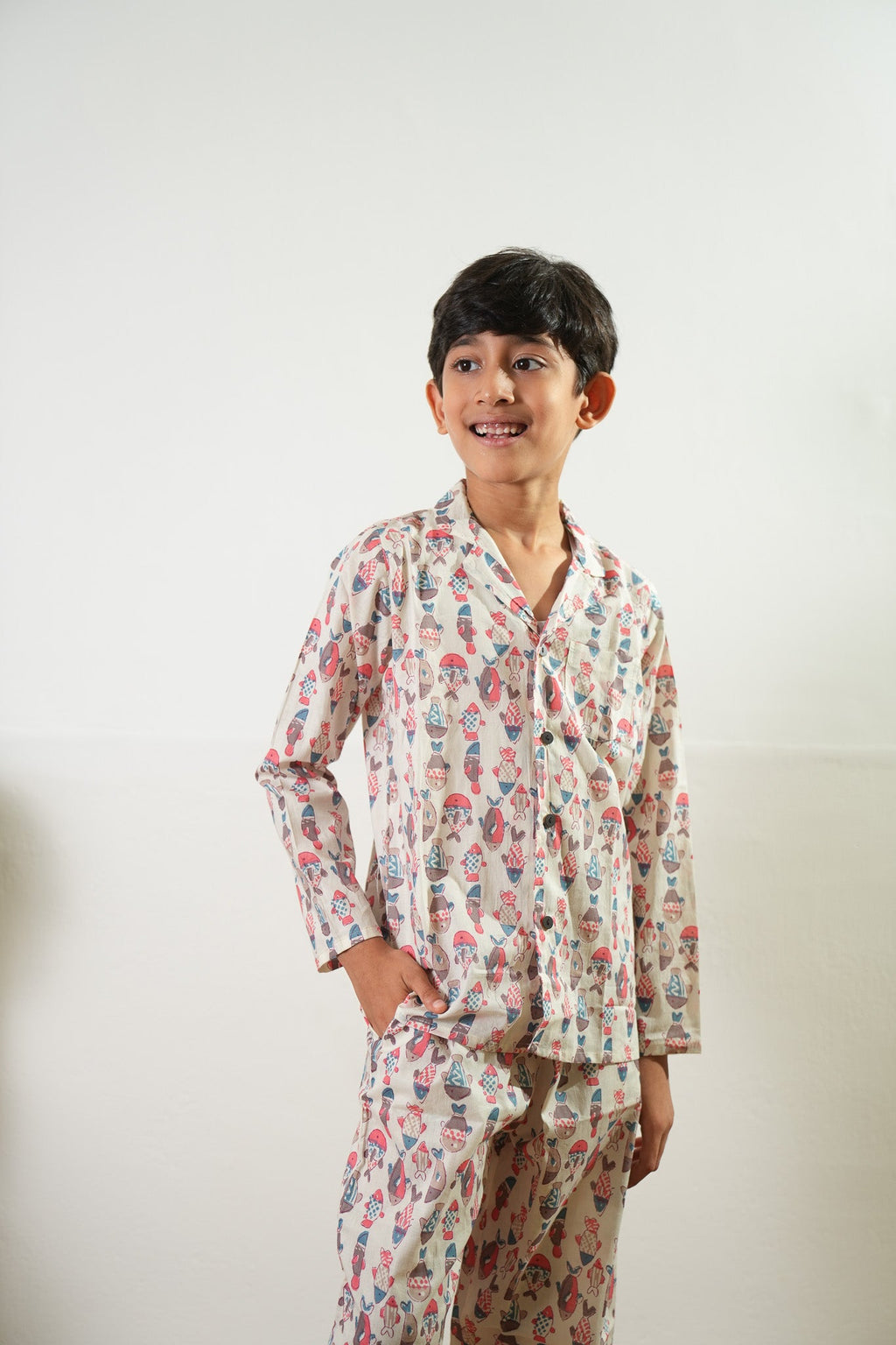 Sea cotton unisex night suit